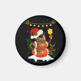 Football bal Snowman Santa Hat Vrolijk Kerstfeest Magneet