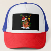 Football bal Snowman Santa Hat Vrolijk Kerstfeest Trucker Pet (Voorkant)