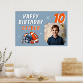 Football balhelm Cartoon foto verjaardagsfeest Poster (Keuken)