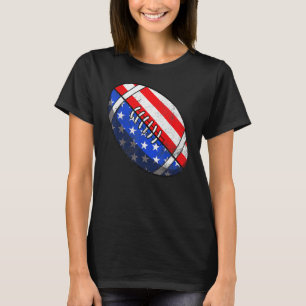 Football Ball 4th of July Jongens Amerikaans Footb T-shirt