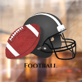 Football Ball Helmet Design Window Cling Raamsticker (Vel 2)