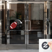 Football Ball Helmet Design Window Cling Raamsticker (Kantoordeur)