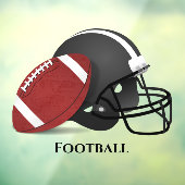 Football Ball Helmet Design Window Cling Raamsticker (Vel 3)