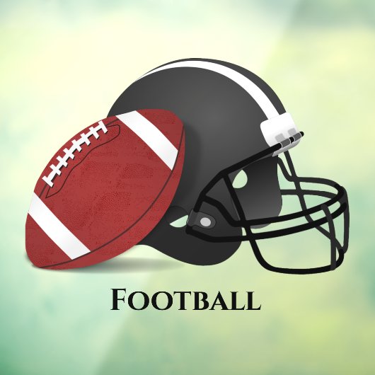 Football Ball Helmet Design Window Cling Raamsticker (Vel 3)