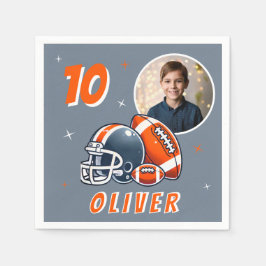 Football Ballenhelm Cartoon Foto Verjaardag Servet