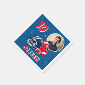 Football Ballenhelm Cartoon Foto Verjaardag Servet (Hoek)