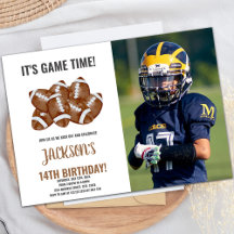 Football Balls Football Birthday Invitation foto