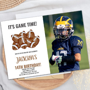 Football Balls Football Birthday Invitation foto Kaart