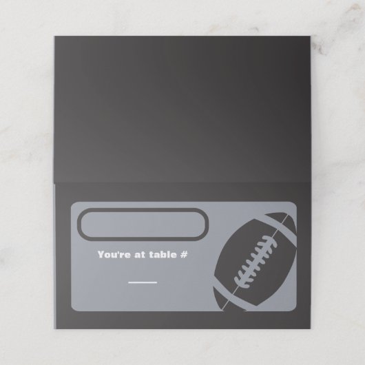 FOOTBALL Bar Bat Mitzvah Zittafel Escort Kaart Plaatskaartje (Buitenkant ongevouwen)