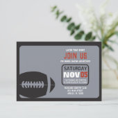 FOOTBALL Bar Mitzvah Invitation Party Kaart (Staand voorkant)