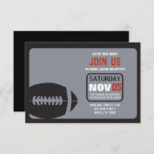 FOOTBALL Bar Mitzvah Invitation Party Kaart (Voorkant / Achterkant)