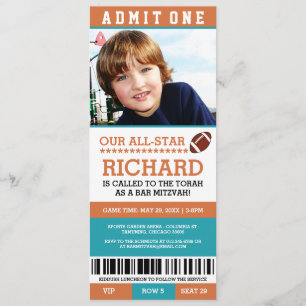 Football Bar Mitzvah Invites Kaart