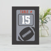 FOOTBALL Bar Mitzvah Tafel Zitplaatsen Kaart (Staand voorkant)