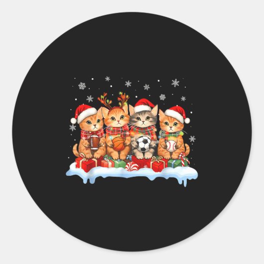 Football Baseball Basketball Player Funny Srt Chri Ronde Sticker (Voorkant)