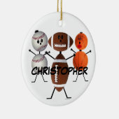 Football Basketbal Cartoon Keramisch Ornament (Rechts)