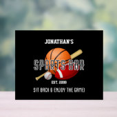 Football Basketbal Sportbar Acryl Bord (Neutraal)