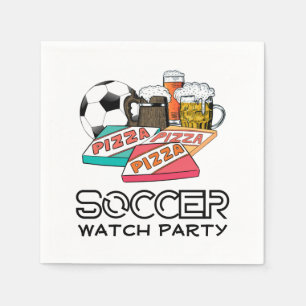 Football Beer Pizza SOCCER WATCH PARTIJ Servet