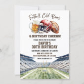 Football Beers Birthday Cheers Kaart (Voorkant)