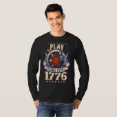 Football Benjamin Franklin 4 juli Mannen T-shirt (Voorkant volledig)