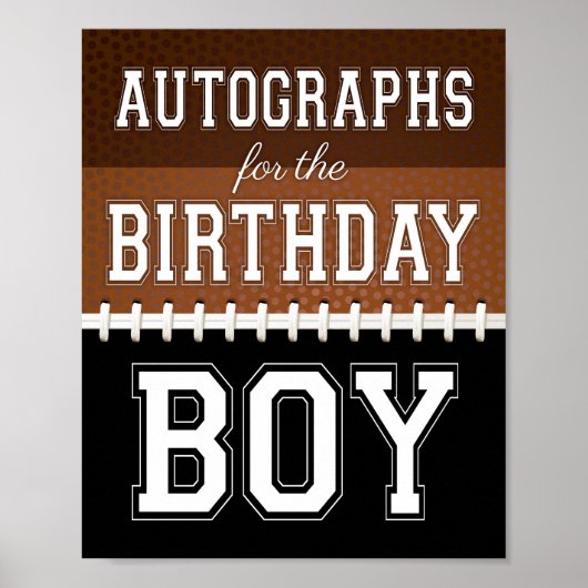 Football BIRTHDAY AUTOGRAPHS Sign Print (Voorkant)