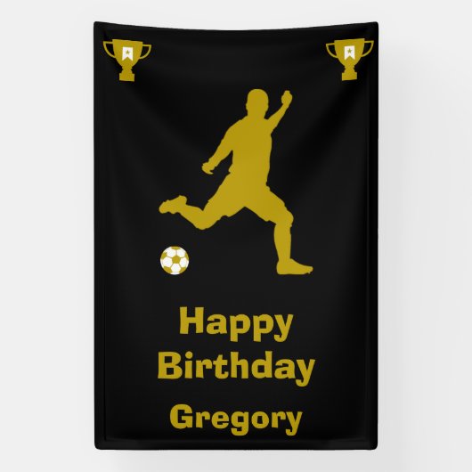 Football Birthday Banner (Verticaal)