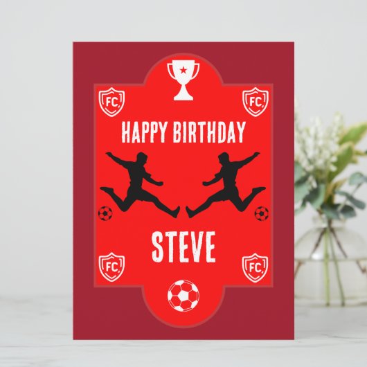 Football Birthday Banner (Staand voorkant)