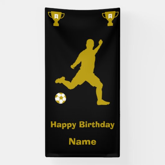 Football Birthday Banner (Verticaal)