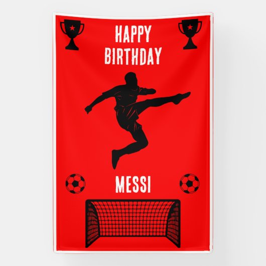 Football Birthday Banner (Verticaal)