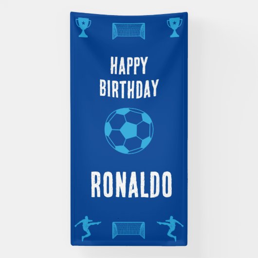 Football Birthday Banner (Verticaal)