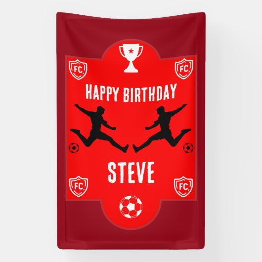 Football Birthday Banner (Verticaal)