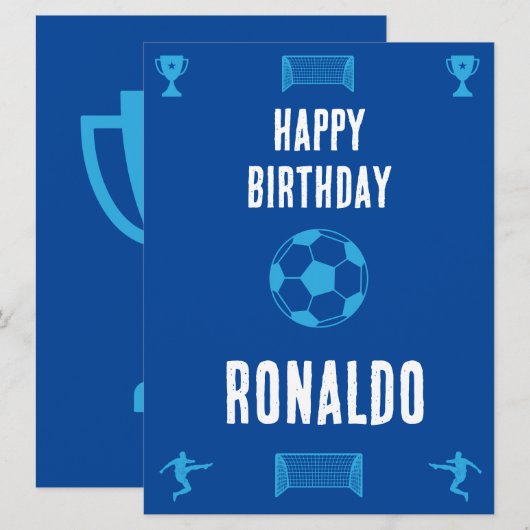 Football Birthday Banner (Voorkant / Achterkant)