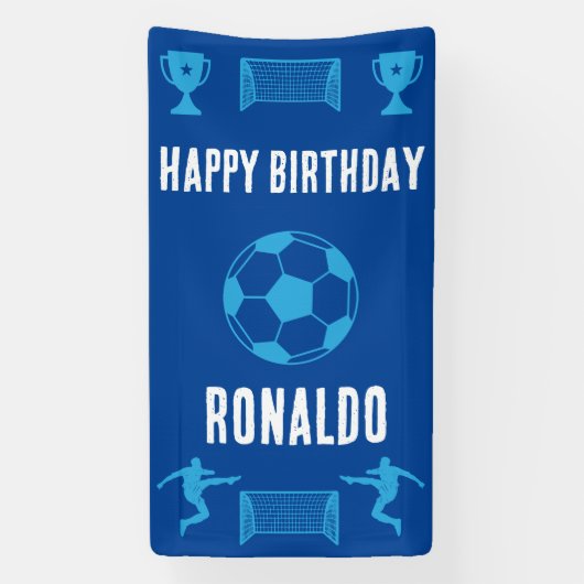 Football Birthday Banner (Verticaal)