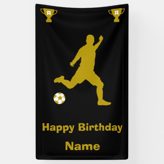 Football Birthday Banner (Verticaal)
