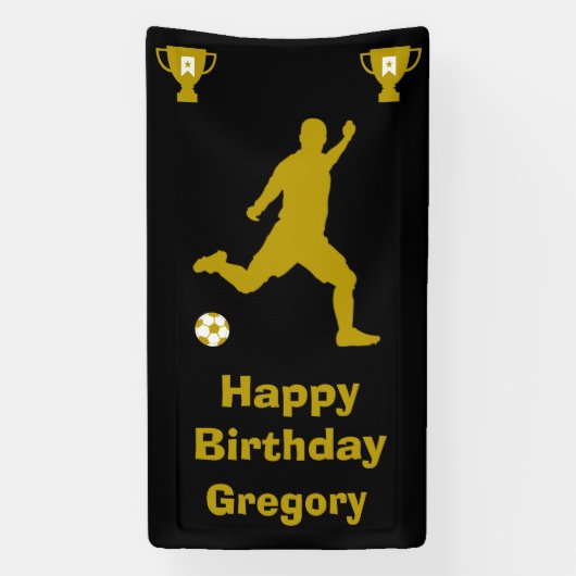 Football Birthday Banner (Verticaal)