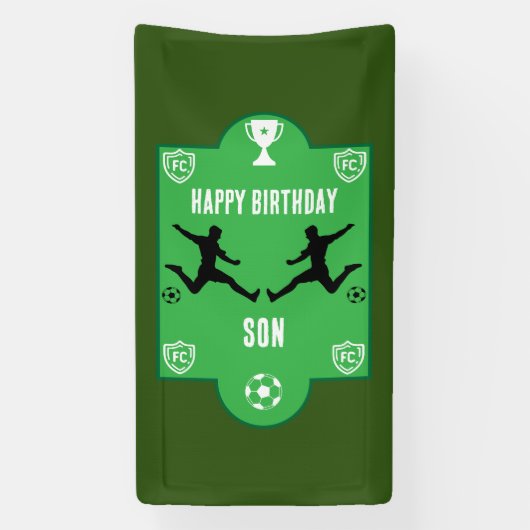 Football Birthday Banner (Verticaal)