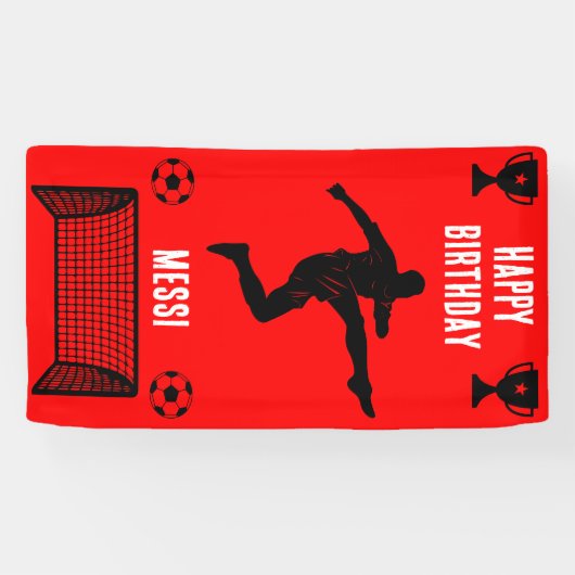 Football Birthday Banner (Horizontaal)