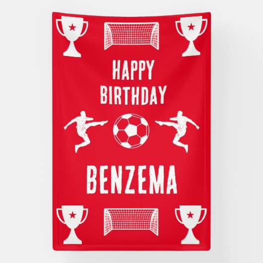 Football Birthday Banner (Verticaal)