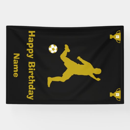 Football Birthday Banner (Horizontaal)