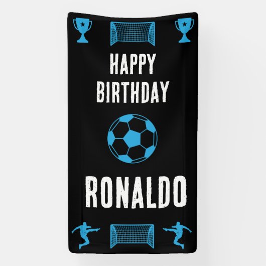 Football Birthday Banner (Verticaal)