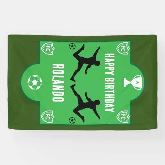 Football Birthday Banner (Horizontaal)