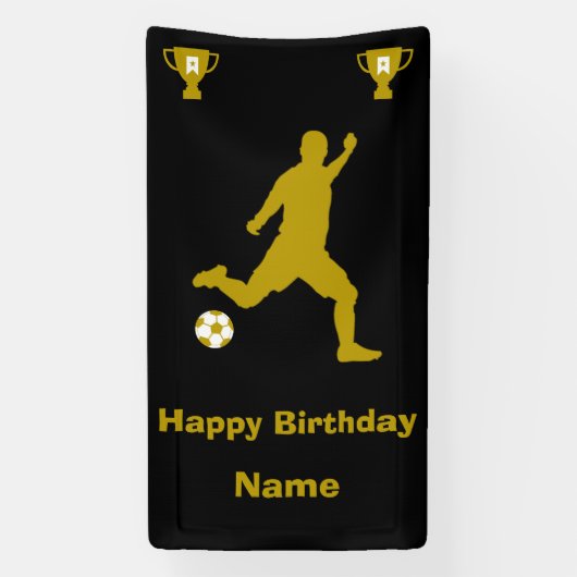 Football Birthday Banner (Verticaal)