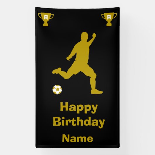Football Birthday Banner (Verticaal)