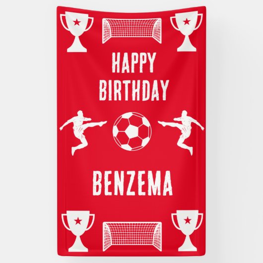 Football Birthday Banner (Verticaal)