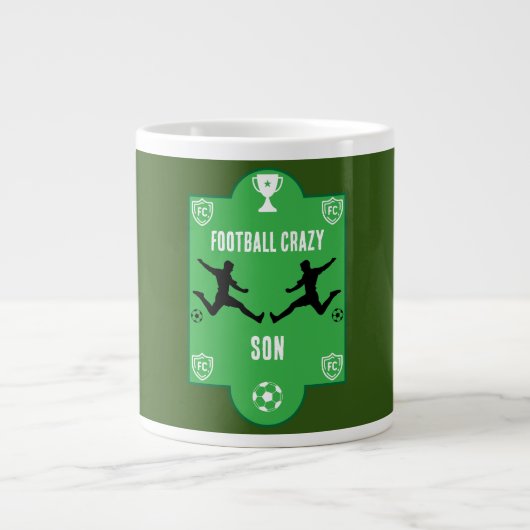 Football Birthday Banner Grote Koffiekop (Voorkant)