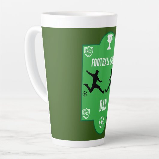 Football Birthday Banner Latte Mok (Linkerhoek)