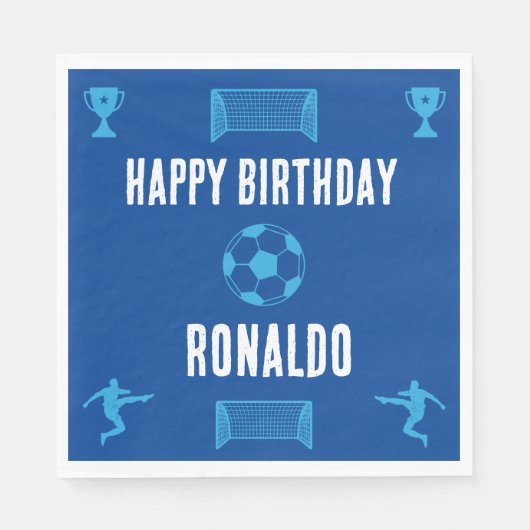 Football Birthday Banner Servet (Voorkant)