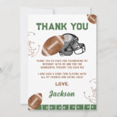 Football Birthday Bedankkaart (Voorkant)