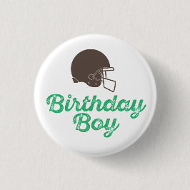 Football Birthday Boy Button