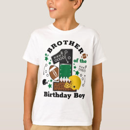 Football Birthday Brother of the First Birthday T-shirt