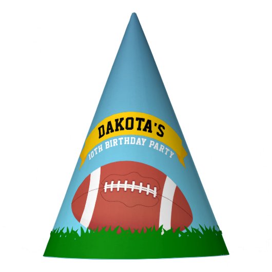 Football Birthday Feesthoedjes (Voorkant)